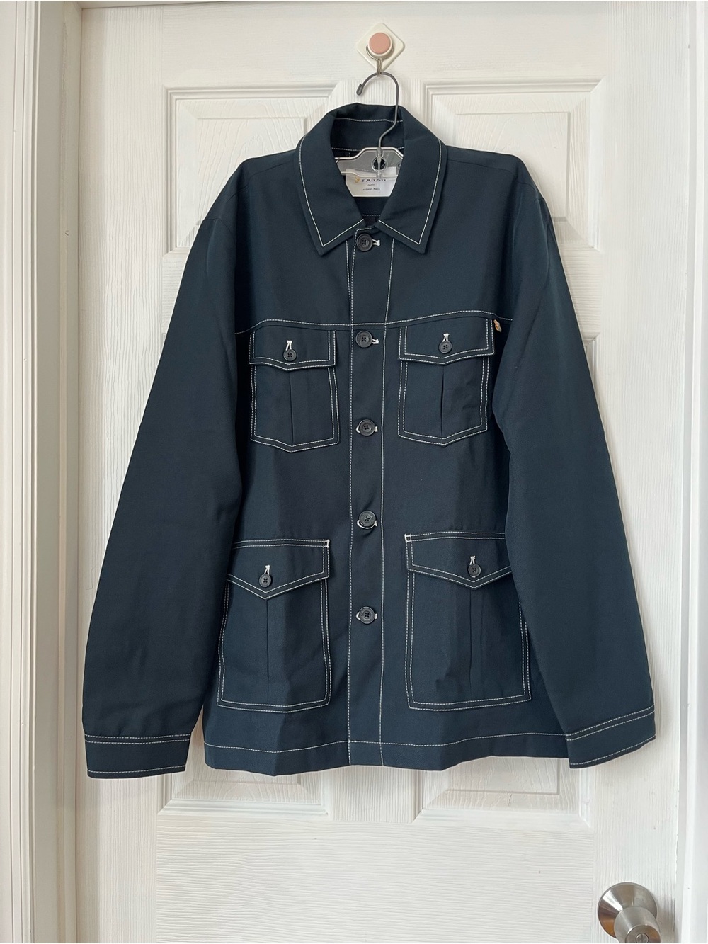 Farah PALMER 4 POCKET ARCH navy utility overshirt Light Jackets Men's size M